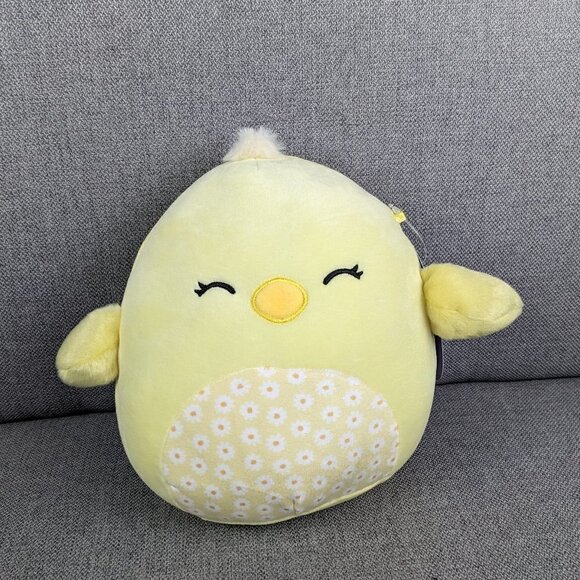 Squishmallows Aimee the Yellow Chick with Floral Belly 8" - Picture 1 of 6